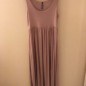 Tan long maxi dress. Size Medium.
